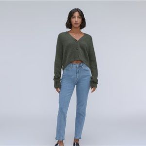 NWOT Everlane OG Cheeky Jeans 26.5” Inseam Stone-Washed Sky